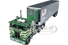 PETERBILT 352 COE SLEEPER & REEFER TRAILER GREEN 1/64 DCP/FIRST GEAR 60-1428