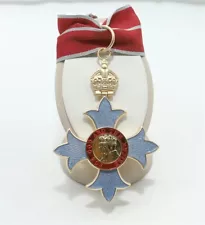 Military Style British Commander Member Medal with Ribbon Event Crown Design