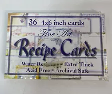 Vintage Recipe Cards 36-4x6 Fine Art Blank Recipe Cards-6 Different Designs