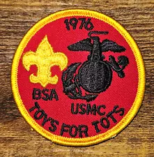 Boy Scouts of America USMC Marine Corps Toys for Tots 1976 Bicentennial Patch