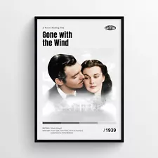 Gone with the Wind Movie Poster Print, Wall Art - Unframed