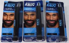 Lot 3 Just for Men 1 Day Beard & Brow Color Black 9ml 0.3 Fl Oz New - SALE