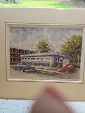 Charles Dinner Print Don Sawyer New West Springfield MA Charlie's Diner Burned