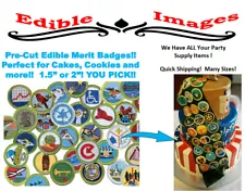 Pick Your Own Boy Scout Merit Badges EDIBLE Images, Pre-Cut Merit Badges Sash