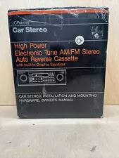 Vintage New JcPenney AM/FM Cassette Shaft Style Car Stereo Old School Heaunit