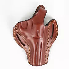 For Smith and Wesson Model 686 4 inch Revolver Owb Leather Gun Holsters