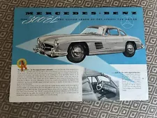 Mercedes-Benz 300 SL Gullwing 1955-56 UK Market Single Sheet Sales Brochure