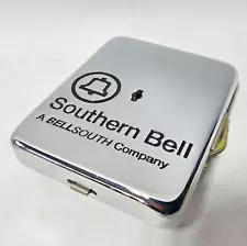 Collectible Vintage Bell South Chrome Pay Phone Coin Cover retro communications