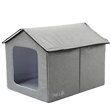 Pet Life Hush Puppy Electronic Heating and Cooling Smart Collapsible Dog House