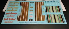 1966 Chevy Pickup Truck 1/25 Decal Sheet Mexican Blanket Wood Grain Bed Model