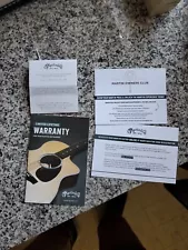 MARTIN GUITAR LIMITED LIFETIME WARRANTY BOOKLET INSERT CASE CANDY BOOK 2023