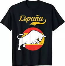 Spanish Fighting Toro Bull Espana Flag T-Shirt Women Men Unisex Gift Spain