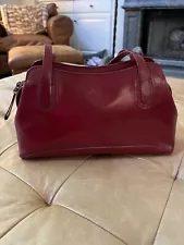 Monsac Deep Red Genuine Italian Leather Purse