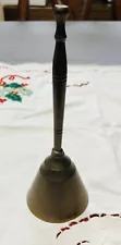 Vintage Solid Brass Hand Held School Bells India 5”