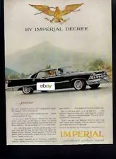 CHRYSLER 1958 IMPERIAL 4 DOOR BLACK SEDAN BY IMPERIAL DECREE POWER AD