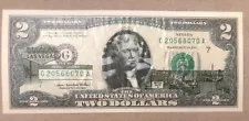 Las Vegas Sign Two-Dollar U.S. Bill Genuine Legal Tender Set Of 2 Bills W/case