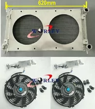 2Row Aluminum Radiator &Shroud Fans for VW GOLF MK1 MK2 GTI/SCIROCCO 1.6 1.8 8V (For: Volkswagen)