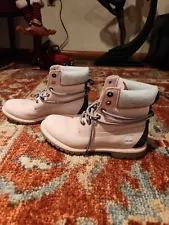 TIMBERLAND WOMEN'S PREMIUM 6'' WATERPROOF BOOT LIGHT PINK NUBUCK A2QP5 Size 10