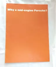 Why A Mid-Engine Porsche? Vintage 1971 914 Sales Brochure Advertising Automobile