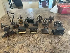 Vtg Antique Finish Die Cast Metal Pencil Sharpeners Lot Of 16