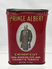 Vintage Tin Prince Albert In The Can Crimp Cut Pipe Cigarette Tobacco W/ Insert