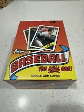 1988 Topps Baseball Wax Box Glavine RC, Bonds, Bo Jackson, Nolan Ryan Box Bottom