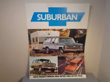 VINTAGE CHEVROLET SUBURBAN '76 SALES BROCHURE MINT CONDITION