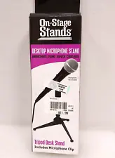 On-Stage Tripod Desktop Microphone Stand With Microphone Clip - DS7425