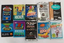 Bulk Lot of 127 Unopened Old Vintage NHL Hockey Cards in (10) Wax Packs NEW