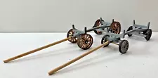 TWO REAL WOOD 1:20.3 SCALE HORSE DRAWN LOGGING WAGONS/CARTS