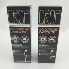 2X CROP 100% Naturally Derived Cold Pressed Castor Oil For All Skin Types 1.69oz