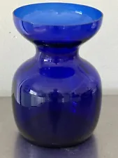 VNTG Hyacinth Bulb Vase Cobalt Blue Glass 5" Crocus Tulip Narcissus L2 FREE SHIP