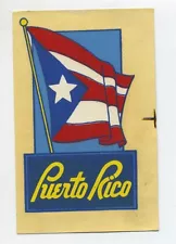 vtg puetro rico decal travel souvenir trailer retro novelty PRIR