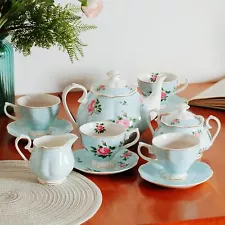 English Porcelain Tea Set Floral Vintage Style China Teapot Wedding Gift for Her