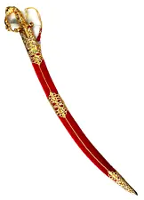 Gold plated /polished ceremonial Rajput Wedding real Sword full size