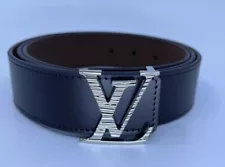 New Authentic Louis Vuitton Initiales Reversible Taurillon Belt 110/