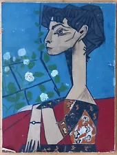 Original painting from 1950s Madame Z Pablo Picasso