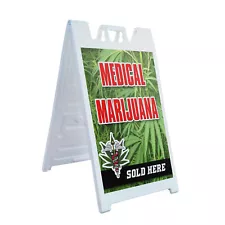 A-frame Sidewalk Medical Marijuana For Sale 24" x 36" Double Sided A-Frame Sidew