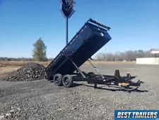 24 Down 2 earth dump trailer 16k commercial grade w equipment ramp for skidsteer