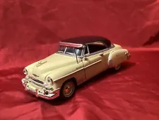 1950 Chevy Deluxe Bel Air Yellow Die Cast Toy Approx. 7 ½” X 3”