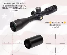 Athlon Argos BTR GEN2 6-24x50mm Riflescope w/ APLR2 FFP IR MOA Reticle - 214062