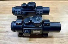 Lot of two (2) Bushnell Trophy Red Dot Sights 1x28 Multi-4 Reticle Red/Green