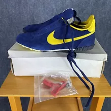 VINTAGE Nike High Jump Shoes Mens 9 Blue/Yellow Track Sneaker Collectible 1980s