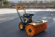 31" Walk Behind 196cc 6.5HP Gas Power Snow Sweeper Broom Dust Lawn Gravel Turf