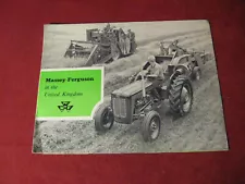 1950's? Massey Ferguson Tractor Sales Brochure Booklet Old Catalog