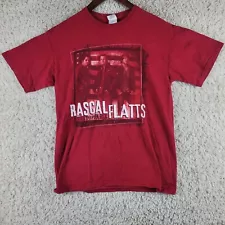 Rascal Flatts Unstoppable Album Graphic T-Shirt Adult Size Medium Red Gildan EUC