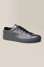 Good Man Brand Edge Lo Top Sneaker Mono Black Nappa Leather Italy Men's Size 9.5