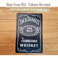 Jack Daniels Whiskey Bottle Label Tin Sign Old No 7 #7 Metal Art Tennessee Retro