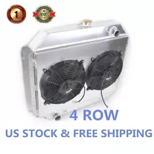 4 Rows For 66-79 Ford F-100/F150/F250/F350 Bronco Radiator+Shroud+2x12'' Fans (For: 1971 Ford F-250)