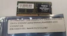 1GB 1333Mhz PC3-10600S DDR3-1333 204-Pin SODIMM Module for sale P/N: 598859-001